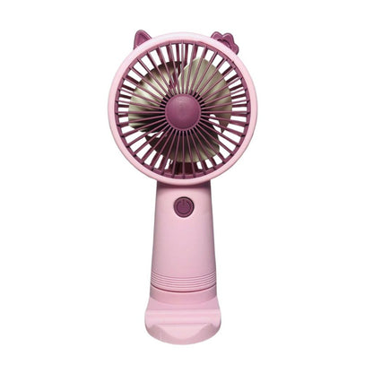 Kipas Angin Genggam Tangan Motif Lucu + Holder Penyangga HP / Handy Mini Fan Portable / Kipas Pendingin Rechargeable Elektrik Travel Size Travelling Konser Piknik Camping Jalan Luar Ruangan Taman Make Up Skin Care Emergency Anak Outdoor Bus Multifungsi