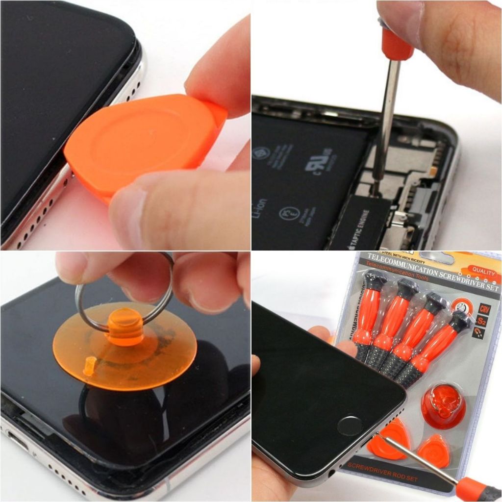 Obeng HP 7in1 - Set Alat Perkakas Perlengkapan Service Komputer Laptop Kamera Jam Tangan Handphone Drone HP Radio Printer Elektronik Serbaguna / Screwdriver Bits Hardware Tools 7pcs / Peralatan Tangan Pembuka Baut Multifungsi Obeng Segitiga