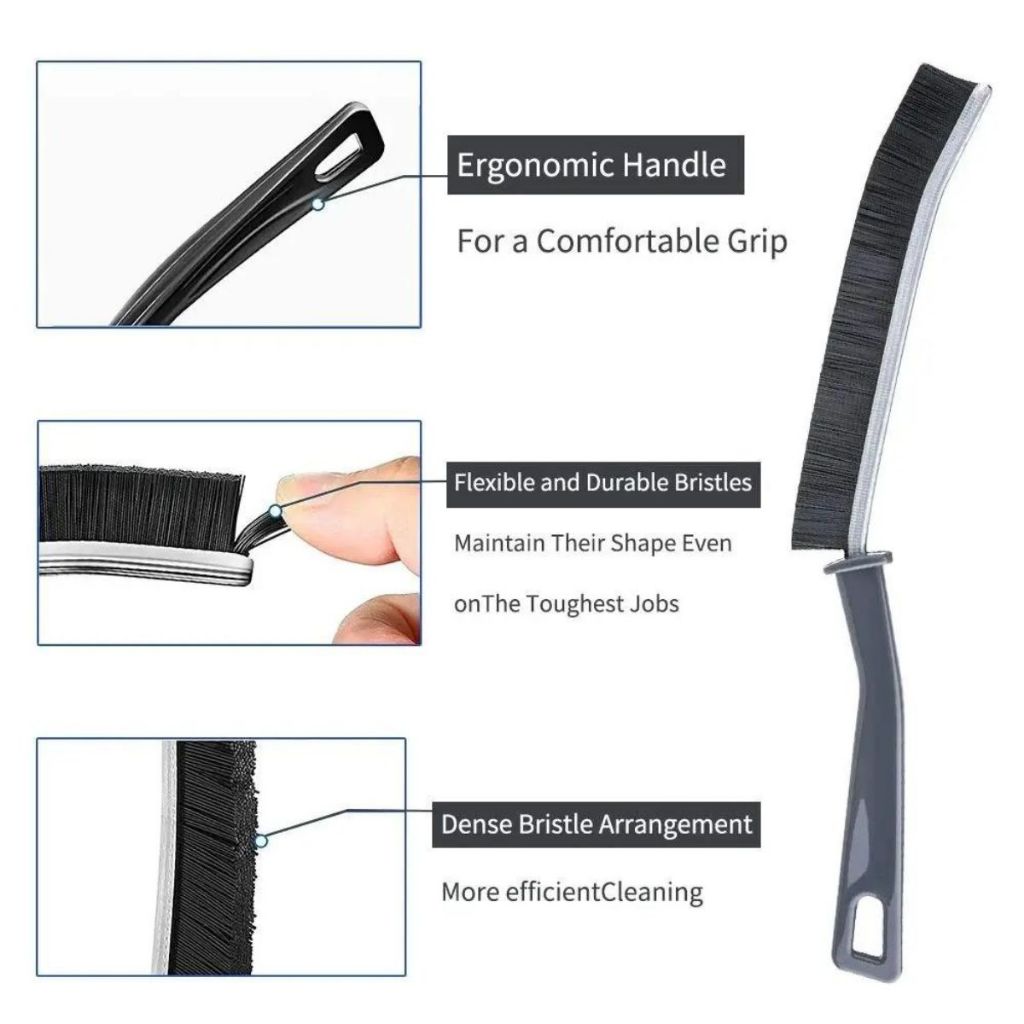 Sikat Pembersih Celah Ubin Toilet Sink Gagang Panjang Gap Cleaning Brush / Alat Cuci Sela Sudut Kompor Lantai Keramik Kamar Mandi WC Jendela Wastafel Dapur Tombol Keyboard Komputer Laptop / Sikat Gosok Pengangkat Kotoran Debu Multifungsi