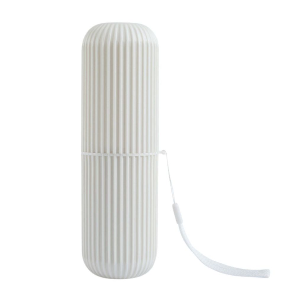 Tempat Sikat Gigi Free Gantungan / Travel Toothbrush Case Wadah Tempat Penyimpanan Peralatan Mandi Sabun Odol Pasta Kanebo Kain Bentuk Tabung Praktis / Kotak Alat Perlengkapan Traveling Warna Pastel Aesthetic Untuk Souvenir Pernikahan Multifungsi