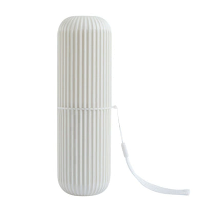 Tempat Sikat Gigi Free Gantungan / Travel Toothbrush Case Wadah Tempat Penyimpanan Peralatan Mandi Sabun Odol Pasta Kanebo Kain Bentuk Tabung Praktis / Kotak Alat Perlengkapan Traveling Warna Pastel Aesthetic Untuk Souvenir Pernikahan Multifungsi