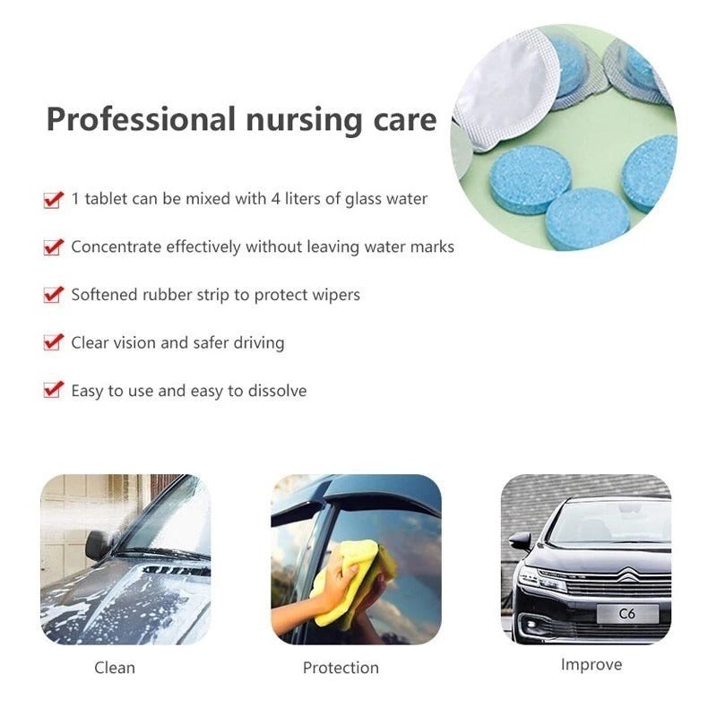 Sabun Wiper Kaca Mobil / Tablet Pembersih Kaca Mobil Pil Obat Jamur Multifungsi