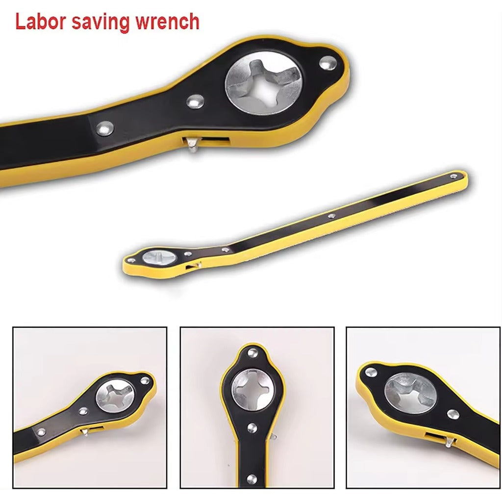 Kunci Pas Pemutar Dongkrak Mobil / Universal Rechet Wrench / Alat Perkakas Perbaikan Kendaraan Ganti Ban Bocor Pecah Gagang Putar Mur Baut Manual Penghemat Tenaga Bahan Besi Baja Anti Karat Berkualitas Peralatan Perlengkapan Bengkel Motor Sepeda Off Road