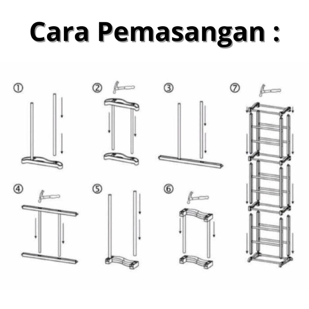 Rak Sepatu 10 Susun Minimalis / Assembled Shoe Rack Tempat Penyimpanan Sandal Flat Shoes Hijab Kain 10 Tingkat Bahan Plastik + Stainless Super Kokoh Anti Karat Berkualitas Untuk Hadiah Kado Pernikahan Pindah Rumah Baru Multifungsi