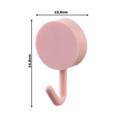 Gantungan Hook Bentuk Bulat Polos / Alat Cantelan Tempel Dinding Kait Handuk Kunci Kain Lap Peralatan Dapur Kamar Mandi Tidur Warna-Warni / Nailess Hook Hanger Tanpa Paku Bor Perekat Kuat Anti Patah Organizer Rumah Tangga Praktis Multifungsi