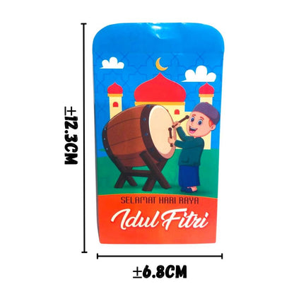 Amplop Lebaran Isi 100 Lembar Tebal Design Premium / Angpao Ucapan Selamat Hari Raya Idul Fitri / Ampau THR Edisi Spesial Eid Mubarak Ramadhan Islam / Ang Pau Pao Tempat Bingkisan Hadiah Uang Anak - Anak Saudara Orang Tua Art Paper Pack Karakter TERMURAH