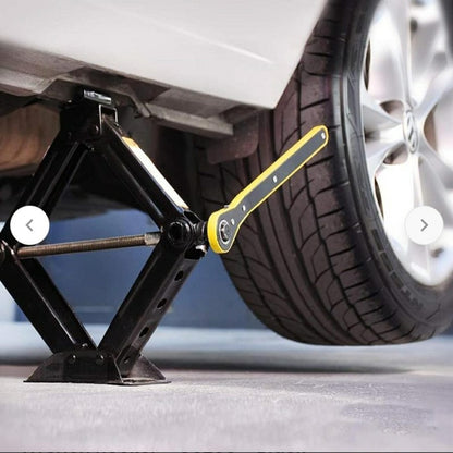 Kunci Pas Pemutar Dongkrak Mobil / Universal Rechet Wrench / Alat Perkakas Perbaikan Kendaraan Ganti Ban Bocor Pecah Gagang Putar Mur Baut Manual Penghemat Tenaga Bahan Besi Baja Anti Karat Berkualitas Peralatan Perlengkapan Bengkel Motor Sepeda Off Road