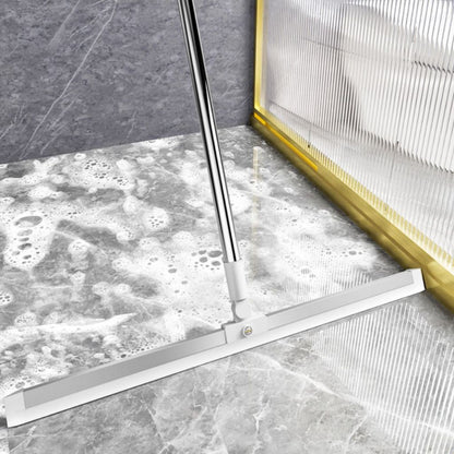 Sapu Wiper 3in1 Panjang - Alat Pembersih Lantai Kamar Mandi Toilet Dinding WC Kaca Keramik 1m Serbaguna Magic Broom Pel Dorong Serokan Air Gagang Panjang Fleksible Putar Karet Silicone Lembut Karpet Debu rambut Bulu Serokan Air Stainless Steel Multifungsi