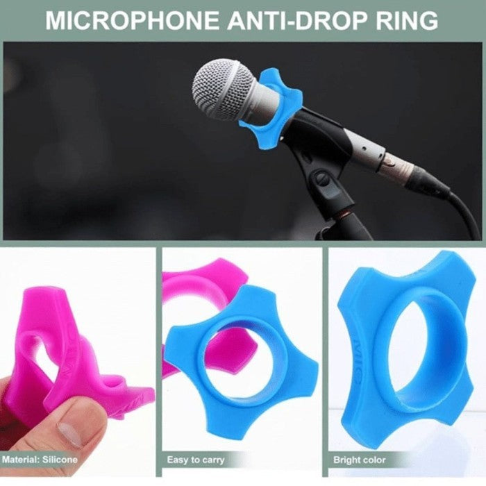 Ring Karet Pengaman Mic / Holder Microphone Wireless / Cover Cincin Tatakan Pelindung Pengaman Mikrofon Karoke Karaoke Genggam Bahan Silicone Lembut Anti Slip Silikon Live Music Perlengkapan Alat Penyangga Mofan Acc Mofanaccessories Aksesoris Accesories