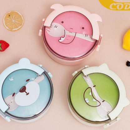 Tempat Makan Anak 2 Tingkat Rantang Susun Karakter Anak Motif Lucu Lunch Box Set BPA FREE