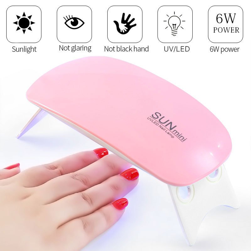 Nail Dryer Pengering Kutek LED / Alat Keringin Cat Kuku Gel Bahan ABS / Nail Polish Dryer Art / Lampu Sinar Ultraviolet Smart LED Perawatan Manicure Pedicure Kaki Tangan Kutek Gel Warna Glitter Magnetic Extention Portable Colok Powerbank Sunmini