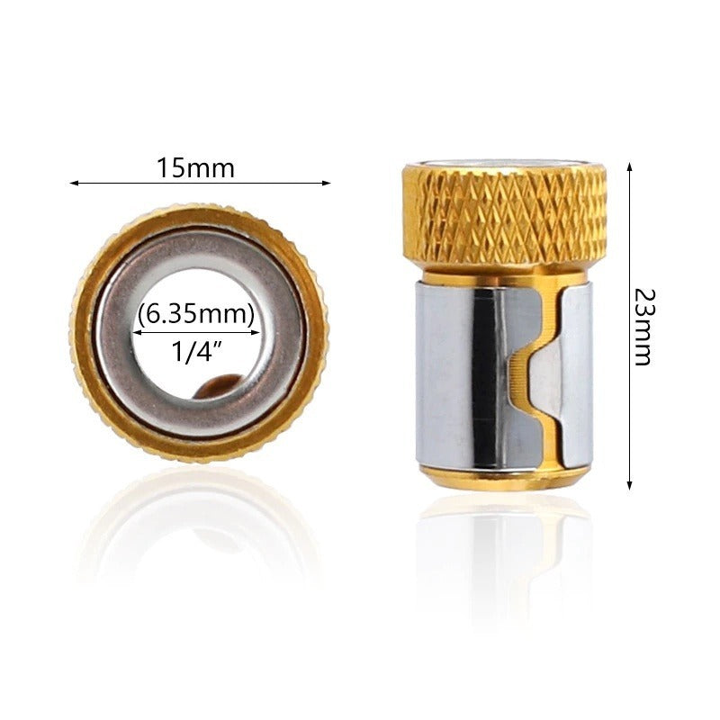 Ring Magnet Obeng Cincin Magnetik Ekstensi Bit Obeng Heksagonal 6,35mm 1/4 inci Elektrik Pasang Lepas Sekrup Baut Mur Paku Konversi Pasang Peralatan Logam Hexagonal 6.35 mm 1/4inch
