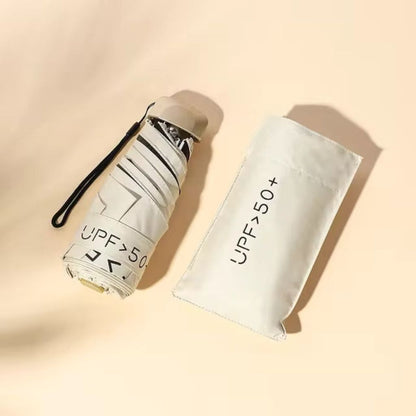Payung Lipat Anti UV UPF 50+ Motif Polos Folding Umbrella Payung Tabir Surya Dan Hujan Free Pouch