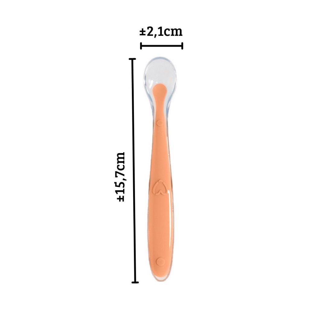 Sendok Makan Bayi Mpasi 6m+ Silikon Transparan / Baby Spoon Silicone BPA FREE Food Grade / Peralatan Makan Anak Balita Batita Bahan Lentur Lembut Tahan Panas Tidak Melukai Gusi / Sendok Latihan Training Makan Mudah Dibersihkan 6 bulan keatas