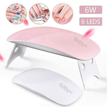 Nail Dryer Pengering Kutek LED / Alat Keringin Cat Kuku Gel Bahan ABS / Nail Polish Dryer Art / Lampu Sinar Ultraviolet Smart LED Perawatan Manicure Pedicure Kaki Tangan Kutek Gel Warna Glitter Magnetic Extention Portable Colok Powerbank Sunmini