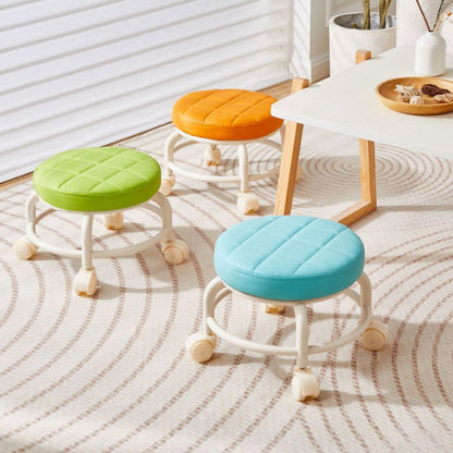 Kursi Roda Bulat Mini Putar 360Â° / Bangku Jongkok Busa Empuk Plastik Kecil Rendah Santai Anak Dewasa Sofa Bundar Kamar Meja Rias Ruang Tamu Minimalis Bahan Berkualitas Indoor Outdoor Kursih Chair Taman Garasi Gudang Cuci Belajar Stool Furniture Aesthetic