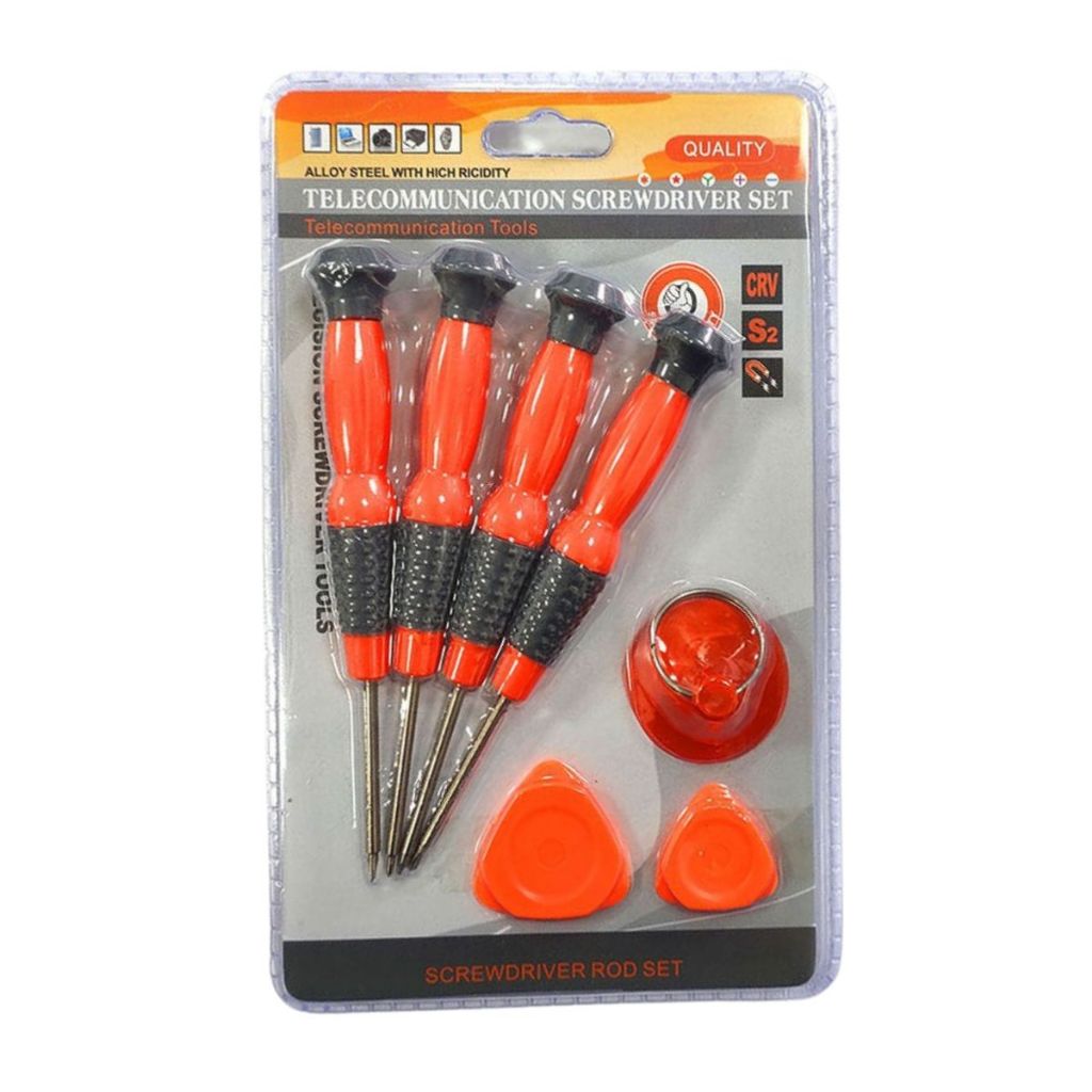 Obeng HP 7in1 - Set Alat Perkakas Perlengkapan Service Komputer Laptop Kamera Jam Tangan Handphone Drone HP Radio Printer Elektronik Serbaguna / Screwdriver Bits Hardware Tools 7pcs / Peralatan Tangan Pembuka Baut Multifungsi Obeng Segitiga