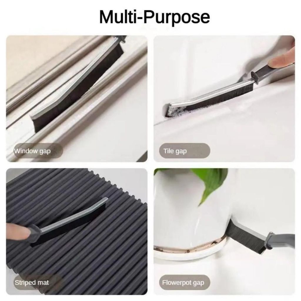 Sikat Pembersih Celah Ubin Toilet Sink Gagang Panjang Gap Cleaning Brush / Alat Cuci Sela Sudut Kompor Lantai Keramik Kamar Mandi WC Jendela Wastafel Dapur Tombol Keyboard Komputer Laptop / Sikat Gosok Pengangkat Kotoran Debu Multifungsi