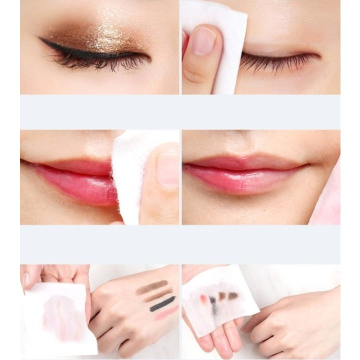Kapas Make Up Tipis (Isi 25 Lembar) Facial Cleansing Cotton Toner Pembersih Wajah Pengangkat Kotoran Bedak Eyeshadow Eyeliner Lipstik Mascara / Tissue Makeup Skincare Halus Lembut Serap Air Motif Karakter Lucu Kecantikan Traveling Remover Pack Mini Travel