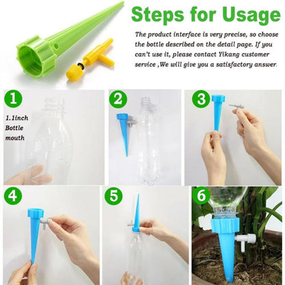 Alat Tetes Tanaman Penyiram Otomatis Corong Tancap Botol Bekas Air Mineral / Garden Irrigation Cone Water Drops / Infus Kran Air Pot Bunga Taman Irigasi Kebun Keran Putar Bahan Berkualitas Anti Patah Multifungsi
