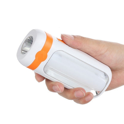 Lampu + Senter Emergency 7677 2in1 / Lentera Penerang Jarak Jauh Rechargeable Flashlight Torch Light Super Terang / Lamp LED Pencahayaan Darurat Untuk Camping Hiking Piknik Memancing Tahan Lama Multifungsi Lampu Darurat