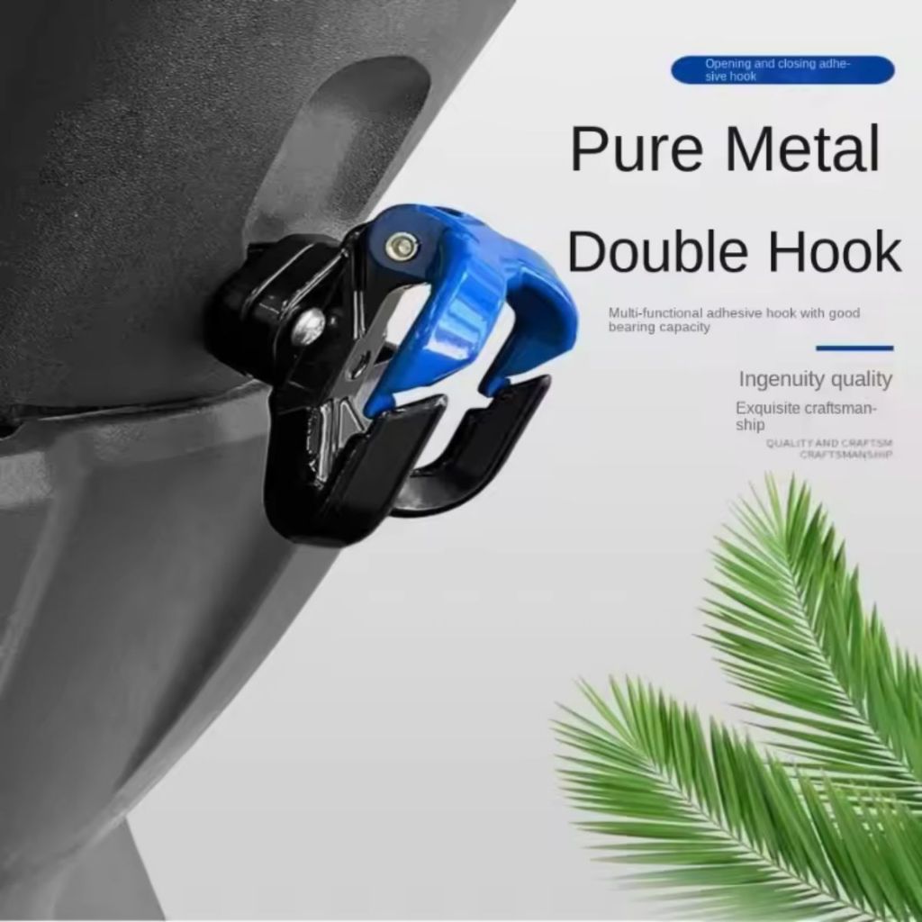 Gantungan Motor 2 Cabang / Hook Model Kupu-Kupu / Kait Tas & Helm Cantelan Barang Tahan Lama Kuat Berkualitas