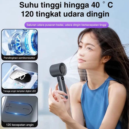 Kipas Angin Turbo LED / Mini Fan Portable 120 Speed Wind Rechargeable Tahan Lama Travel Size Untuk Olahraga Konser