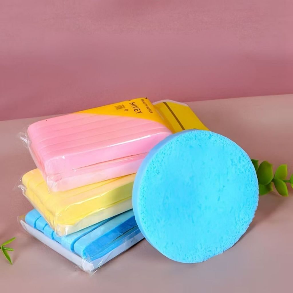 Spons Pembersih Wajah Isi 12pcs / Facial Sponge Stick / Spon Cuci Muka Busa Lembut Halus Pengangkat Makeup