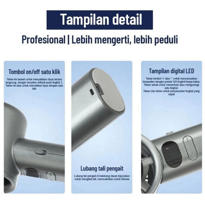 Kipas Angin Turbo LED / Mini Fan Portable 120 Speed Wind Rechargeable Tahan Lama Travel Size Untuk Olahraga Konser
