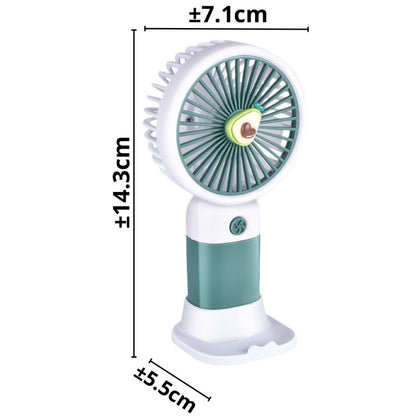 Kipas Angin Genggam Motif Buah 2in1 / Handy Mini Fan USB Portable / Kipas Rechargeable Outdoor Murah