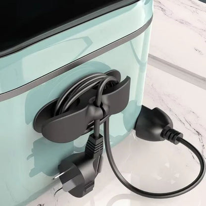 Holder Penggulung Kabel Tempel / Clip Cable Organizer / Perapi Gulung Penjepit Klip Colokan Listrik