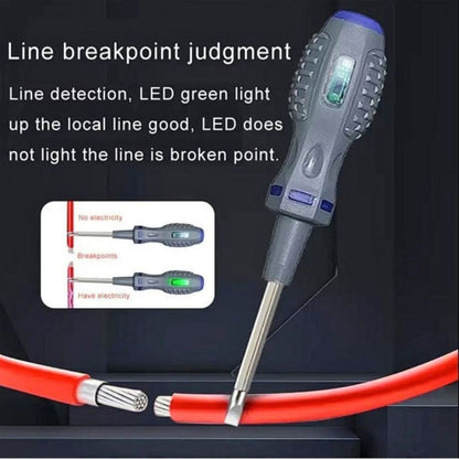 Obeng testpen Bolak Balik / Tespen Plus Min Dual LED / Alat Deteksi Cek Ukur Kabel Putus Arus Listrik