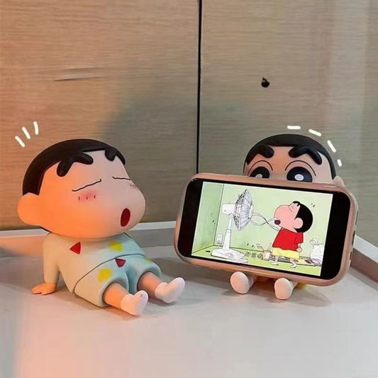 Phone Holder Crayon Shinchan / Sincan Figure Toys / Penyangga Sandaran HP Tablet Pajangan Meja Lucu