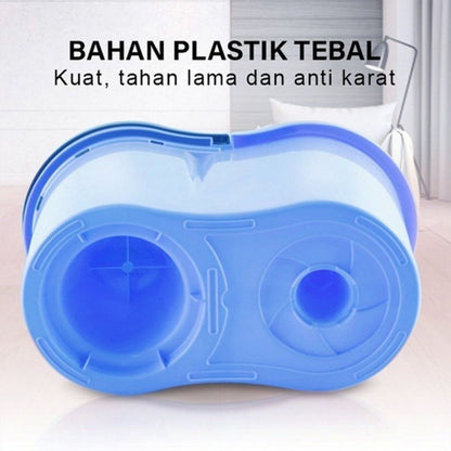 Alat Pel Lantai Ember 2in1Stainless / Spin MOP Pembersih Lantai / Pelan Putar Otomatis Praktis Serbaguna