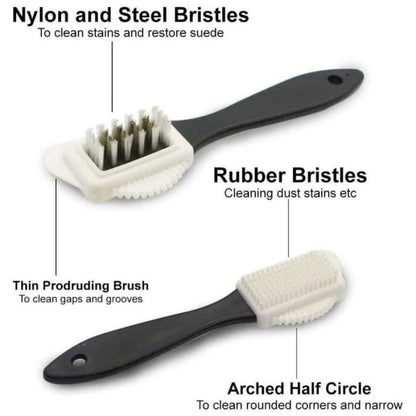 Sikat Sepatu 4IN1 Suede Shoe Brush/Pembersih Nubuck Boot Kain Tas Kulit/Pengangkat Kotoran Serbaguna