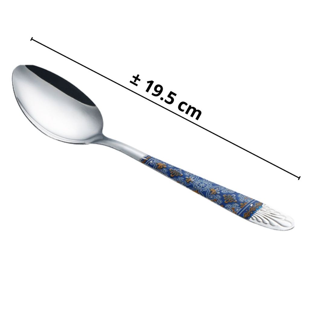 Sendok Motif Batik 1Lusin 12pcs /Spoon Stainless Anti Karat /Cutlery Tebal Alat Makan Souvenir Murah