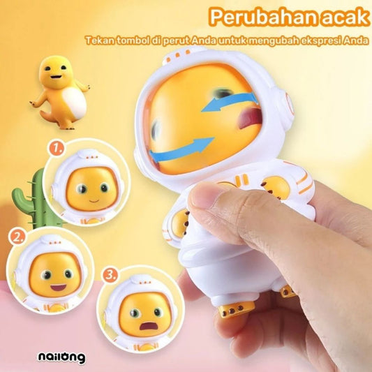 Mainan Nailong Dino Kuning / Keychain Gantungan Kunci Astronot Nailong Berubah Wajah VIRAL Terlaris