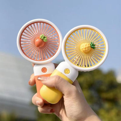Kipas Angin Genggam Motif Buah 2in1 / Handy Mini Fan USB Portable / Kipas Rechargeable Outdoor Murah
