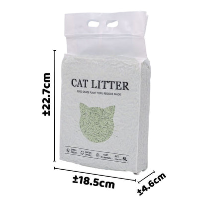 Pasir Gumpal Kucing Organic 6 Liter Master Tofu Soya CAMPUR Cat Litter Penyaring Kotoran Hewan Anjing Bebas Debu Wangi Tahan Lama