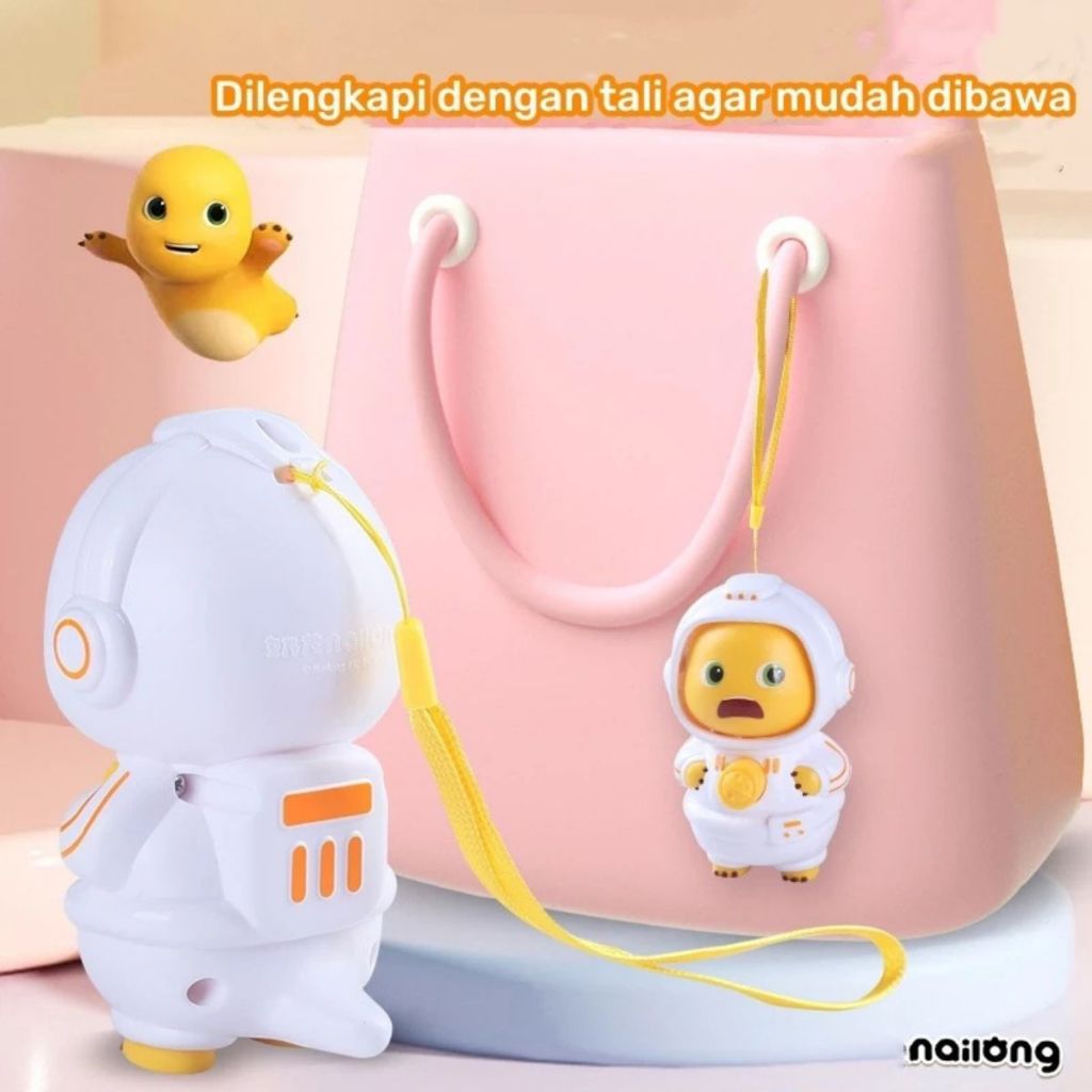 Mainan Nailong Dino Kuning / Keychain Gantungan Kunci Astronot Nailong Berubah Wajah VIRAL Terlaris