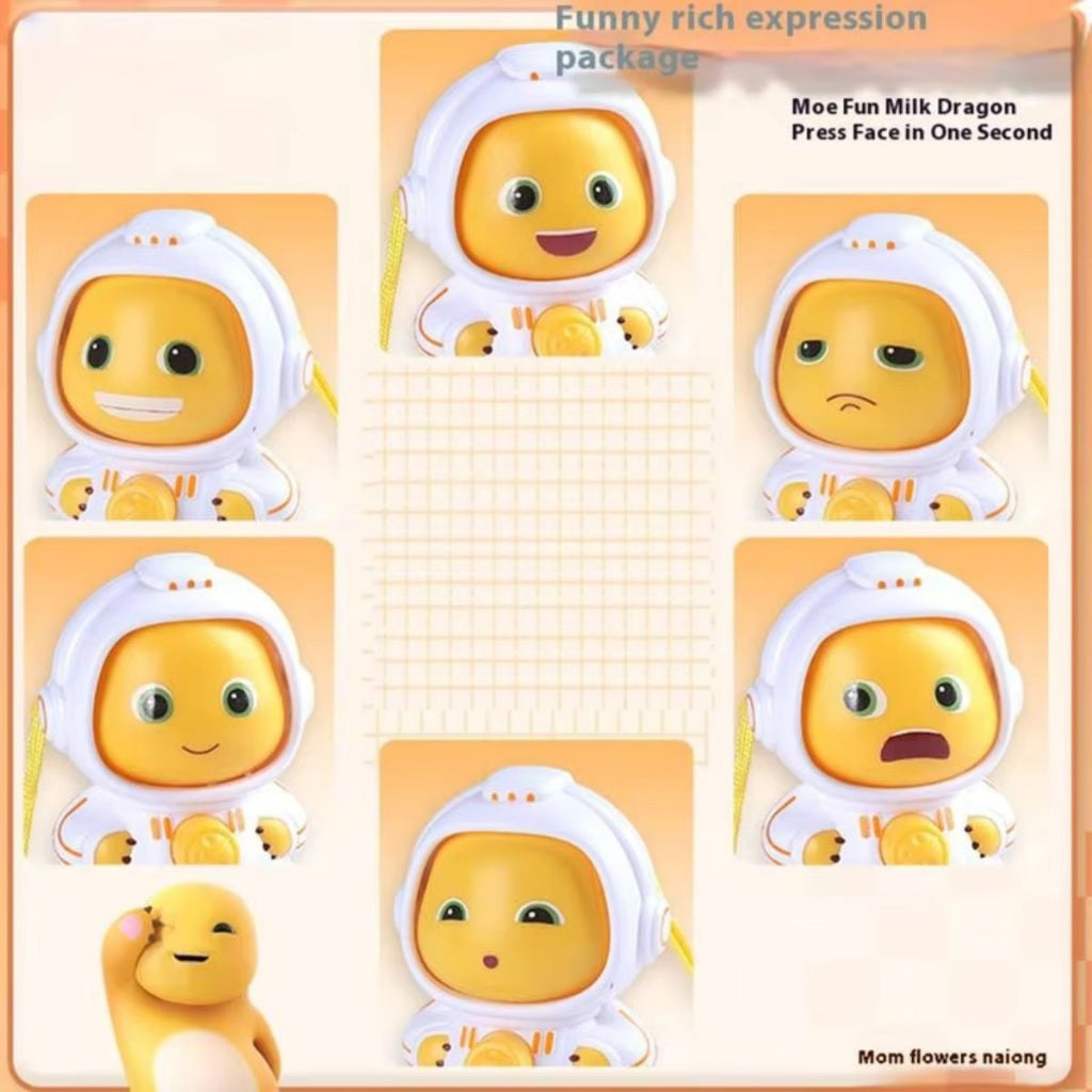 Mainan Nailong Dino Kuning / Keychain Gantungan Kunci Astronot Nailong Berubah Wajah VIRAL Terlaris