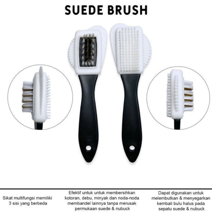 Sikat Sepatu 4IN1 Suede Shoe Brush/Pembersih Nubuck Boot Kain Tas Kulit/Pengangkat Kotoran Serbaguna