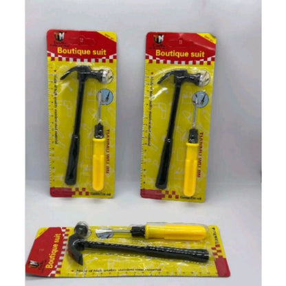 Obeng + Palu 2pcs / Tool Kit Set Alat Pembuka Sekrup Penghancur Tembok Pencabut Paku Perkakas Multifungsi