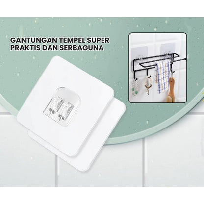 Tempelan Hook Rak Sudut Gantung Gantungan Hook Rak Sudut Tempelan Kait  Tanpa Paku Bor Super Kuat Multifungsi