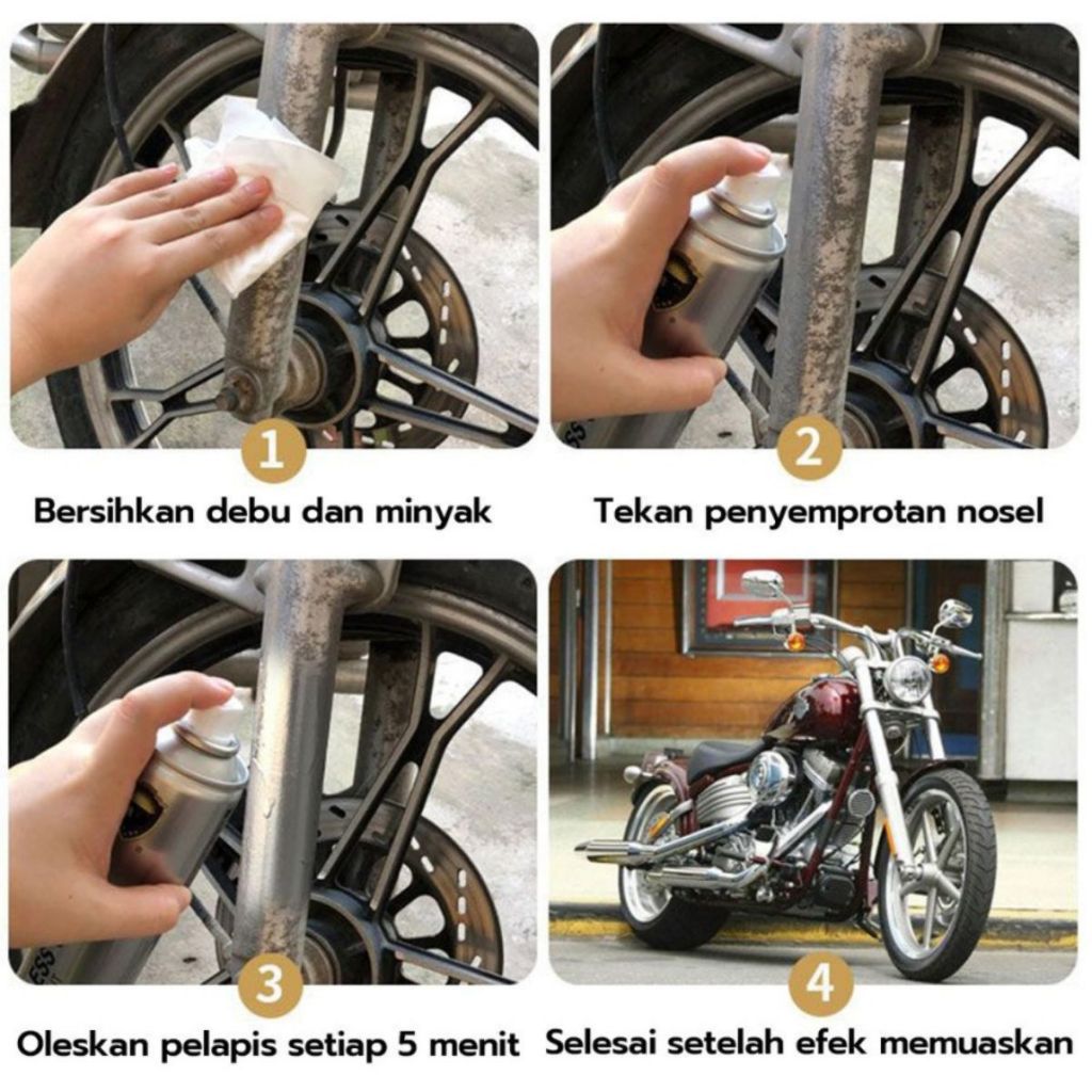 Cat Semprot Chrome 350ml/Spray Paint Krum Stainless Automotive Metallic/Pelindung Logam Anti Karat