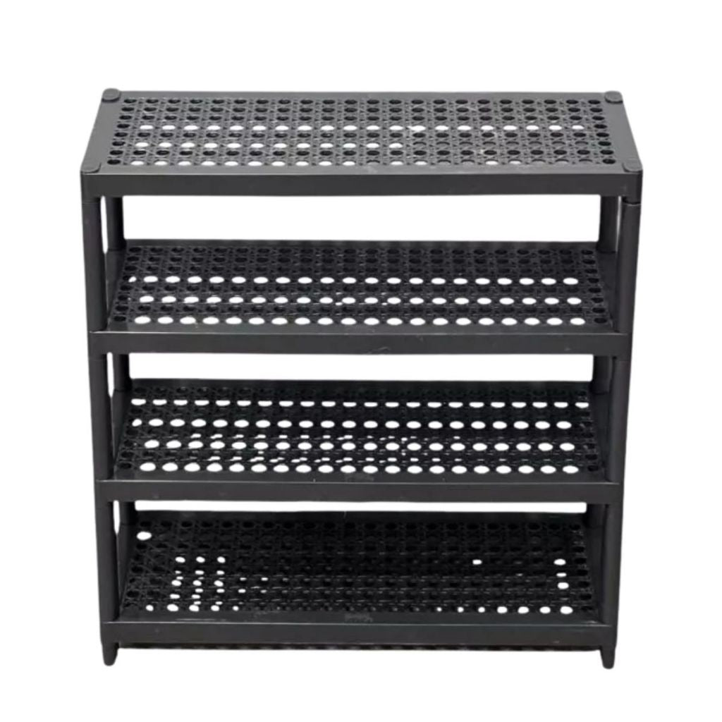 Rak Sepatu Petra 4 Susun / Shoes Rack Plastik Minimalis / Tempat Penyimpanan Sandal 2Tingkat Serbaguna