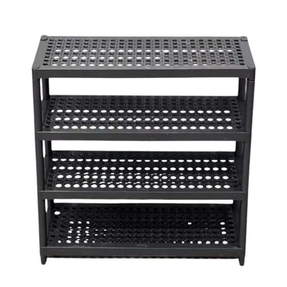 Rak Sepatu Petra 4 Susun / Shoes Rack Plastik Minimalis / Tempat Penyimpanan Sandal 2Tingkat Serbaguna
