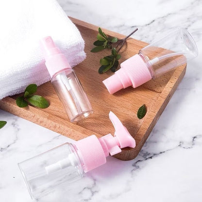 Botol Travel Kit 7 in 1 Mini Refill Bottle Spray Pump Jar Pouch Organizer Wadah Isi Ulang Kosmetik Sabun Shampoo Cair Parfum Lotion Paket Lengkap