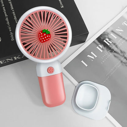 Kipas Angin Genggam Motif Buah 2in1 / Handy Mini Fan USB Portable / Kipas Rechargeable Outdoor Murah
