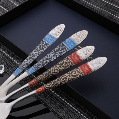 Sendok Motif Batik 1Lusin 12pcs /Spoon Stainless Anti Karat /Cutlery Tebal Alat Makan Souvenir Murah